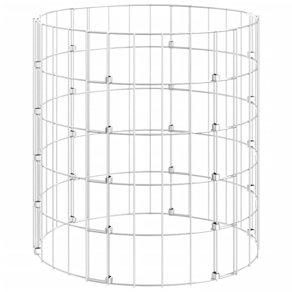 vidaXL Poteau &agrave; gabion circulaire Acier galvanis&eacute; &Oslash;50x50 cm