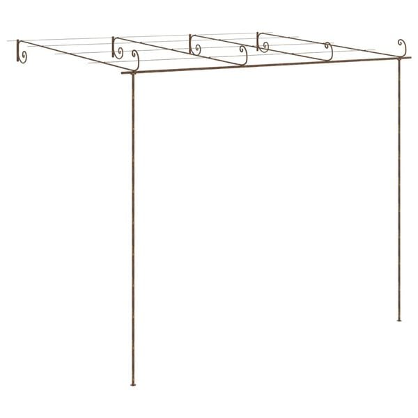 vidaXL Pergola de jardin Marron antique 4x3x2,5 m Fer