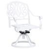 vidaXL Chaises pivotantes de jardin lot de 2 Aluminium coul&eacute; Blanc
