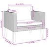 vidaXL Canap&eacute; simple de jardin avec coussins R&eacute;sine tress&eacute;e Beige