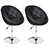 vidaXL Tabourets de bar 2 pcs noir similicuir