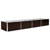 vidaXL Lit sur&eacute;lev&eacute; de jardin Marron 320x80x45 cm Acier galvanis&eacute;