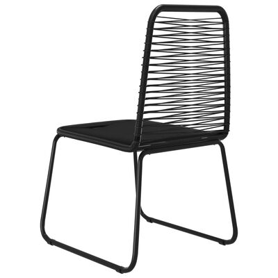 vidaXL Chaises d'extérieur lot de 6 Résine tressée Noir