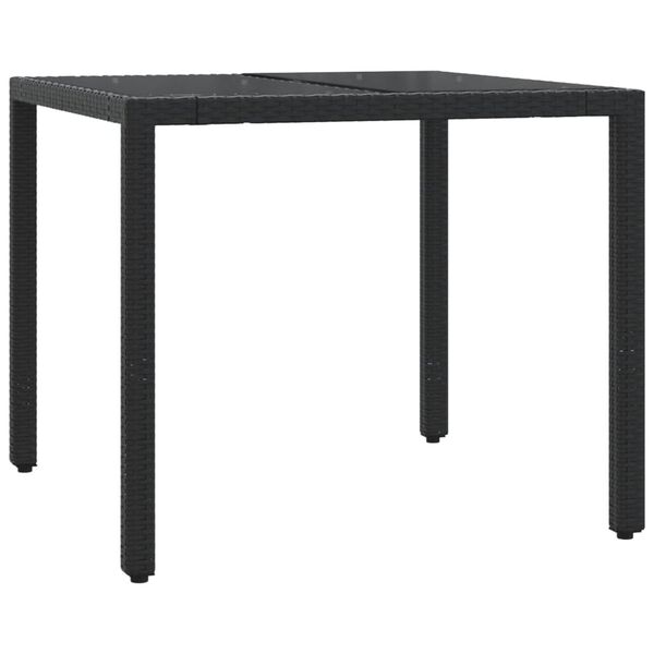 vidaXL Ensemble &agrave; manger de jardin avec coussins 3 pcs Noir