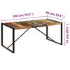 vidaXL Table de salle à manger 180x90x75 cm Bois de récupération
