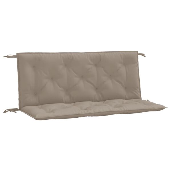 vidaXL Coussins de banc jardin lot de 2 taupe 120x50x7 cm tissu Oxford