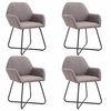 vidaXL Chaises &agrave; manger lot de 4 taupe tissu