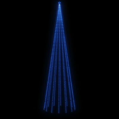 vidaXL Arbre de Noël cône 1134 LED bleu 230x800 cm