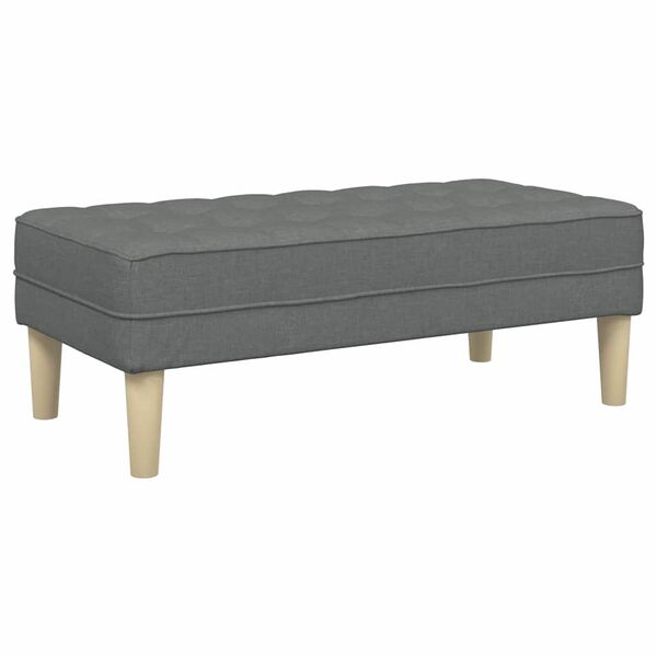 vidaXL banc Gris foncé 113 x 57 x 39 cm tissu