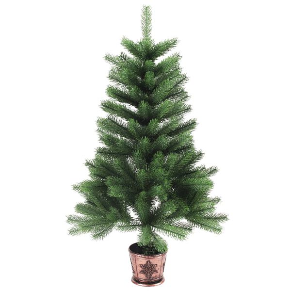 vidaXL Arbre de Noël artificiel pré-éclairé 65 cm vert