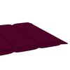 vidaXL Chaise longue avec coussin rouge bordeaux Bois de teck solide