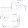 vidaXL Fauteuil inclinable de massage &eacute;lectrique gris fonc&eacute; tissu