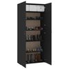vidaXL Armoire &agrave; chaussures Noir 80x35,5x180 cm Bois d'ing&eacute;nierie