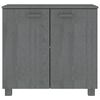 vidaXL Buffet HAMAR Gris fonc&eacute; 85x35x80 cm Bois massif de pin