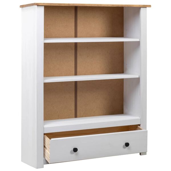vidaXL Biblioth&egrave;que Blanc 80x35x110 cm Pin massif Assortiment Panama