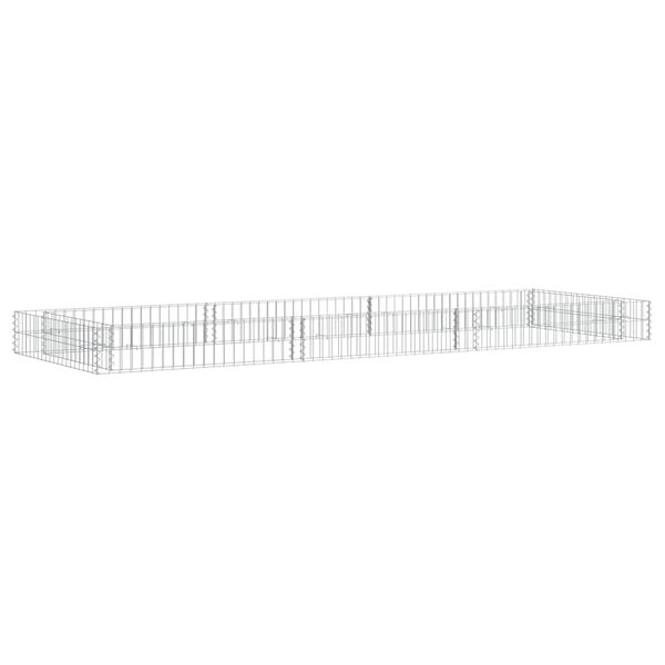 vidaXL Lit surélevé à gabion Acier galvanisé 300x100x20 cm
