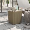 vidaXL Table de jardin avec couvercle amovible marron polypropyl&egrave;ne