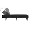 vidaXL Chaise longue noir velours