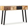 vidaXL Table console Teck massif de r&eacute;cup&eacute;ration 120 x 30 x 76 cm