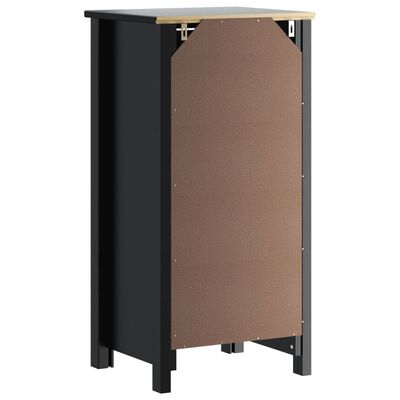 vidaXL Armoire de salle de bain BERG noir 40x34x80 cm pin massif