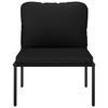 vidaXL Salon de jardin 8 pcs avec coussins Noir PVC