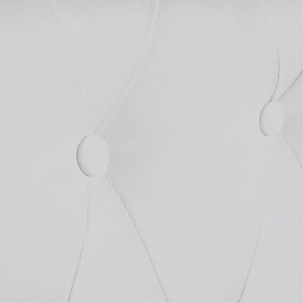 vidaXL Canap&eacute; Chesterfield &agrave; 3 places similicuir blanc