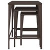 vidaXL Tables gigognes 3 pcs marron résine tressée