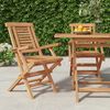 vidaXL Chaises de jardin pliantes lot de 2 56x63x90cm bois massif teck