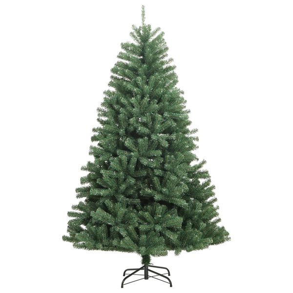 vidaXL Sapin de No&euml;l artificiel &agrave; charni&egrave;res avec support vert 180 cm