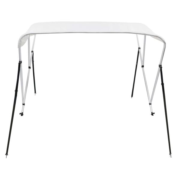 vidaXL Auvent bimini &agrave; 3 arceaux Blanc 183x160x137 cm