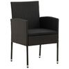vidaXL Ensemble &agrave; manger d'ext&eacute;rieur 7 pcs R&eacute;sine tress&eacute;e Noir
