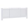 vidaXL Cache-radiateur MDF Blanc 205 cm