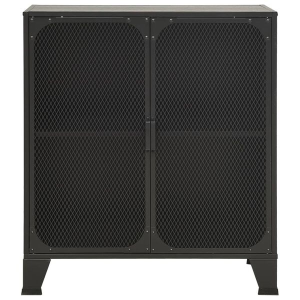 vidaXL Armoires de rangement 2 pcs Gris 72x36x82 cm Métal et MDF