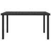 vidaXL Table de jardin noire 140x90x74 cm aluminium et WPC