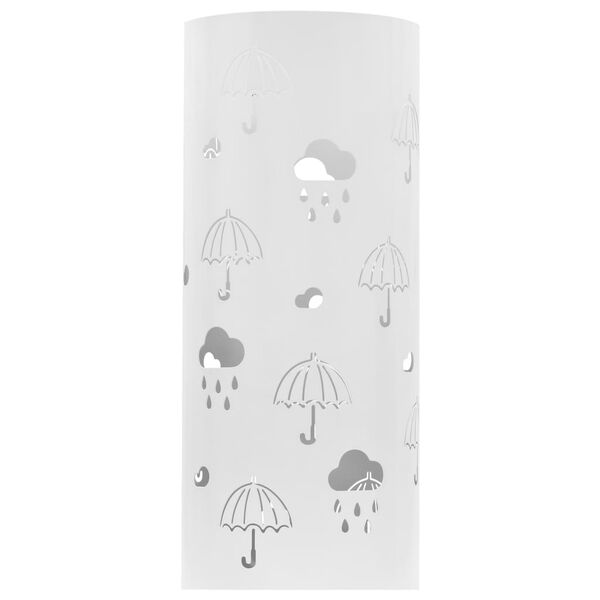 vidaXL Porte-parapluie Design Parapluies Acier Blanc