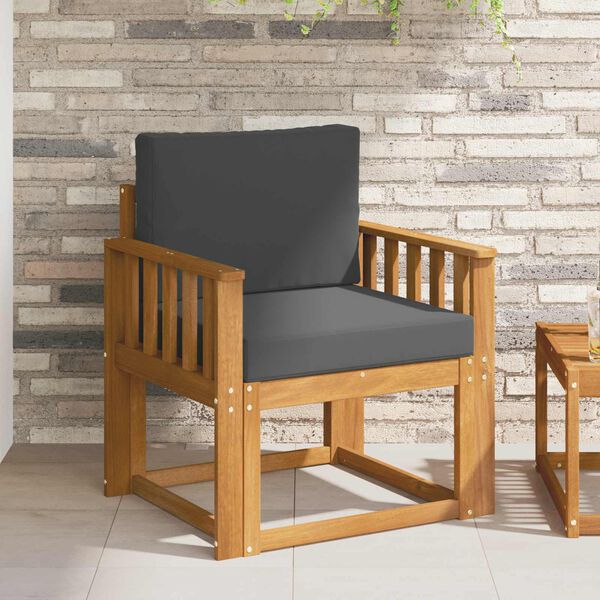 vidaXL Canap&eacute; d&rsquo;ext&eacute;rieur Bois d'acacia massif et polyester Naturel