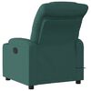 vidaXL Fauteuil inclinable de massage vert foncé tissu