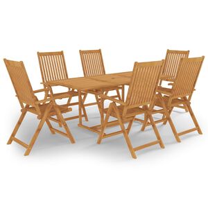 vidaXL Ensemble &agrave; manger de jardin 7 pcs Bois de teck massif