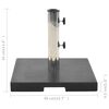 vidaXL Socle de parasol Granite 20 kg Carré Noir