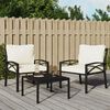 vidaXL Chaises de jardin et coussins sable lot de 2 68x76x79 cm acier