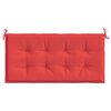 vidaXL Coussin de banc de jardin rouge 120x50x4 cm tissu oxford
