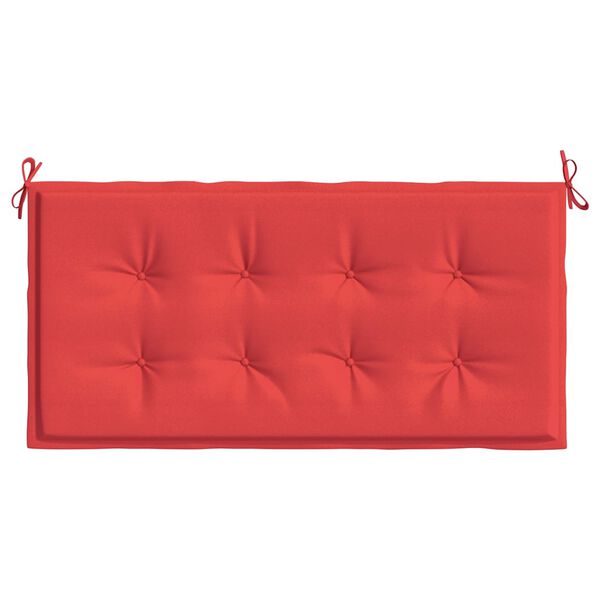 vidaXL Coussin de banc de jardin rouge 120x50x4 cm tissu oxford