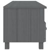 vidaXL Meuble TV HAMAR Gris foncé 158x40x40 cm Bois massif de pin