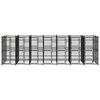 vidaXL Chenil d'ext&eacute;rieur pour chiens Acier 12,9 m&sup2;