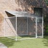 vidaXL Cage pour chien avec toit et porte gris 2x2x2 m acier galvanis&eacute;