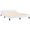 vidaXL Cadre de lit sans matelas blanc similicuir