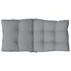 vidaXL Coussins de chaise &agrave; dossier bas lot de 4 gris tissu oxford