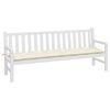 vidaXL Coussin de banc de jardin blanc cr&egrave;me 200x50x7 cm tissu oxford