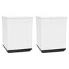 vidaXL Jardini&egrave;res 2 pcs blanc 30x30x37 cm polypropyl&egrave;ne