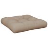 vidaXL Coussin de palette taupe 50x50x12 cm tissu
